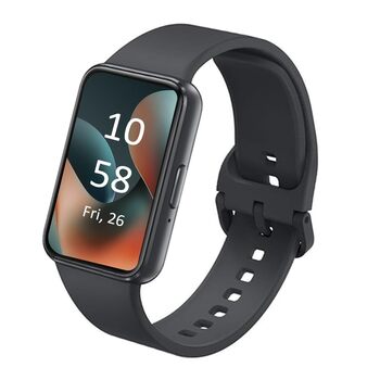Трекер активності Samsung Galaxy Fit3 з ремінцем, 4 см 1,6-дюймовий дисплей, 256 МБ, Bluetooth, 36,8 г, сірий, версія для ЄС