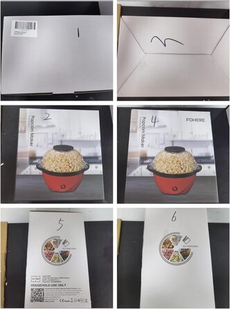 Машина для попкорну FOHERE, 3.5-літрова машина для дому, електричний попкорн-поппер з цукром та олією, антипригарне покриття, тиша та швидка, велика кришка як миска для подачі, для вечорів кіно