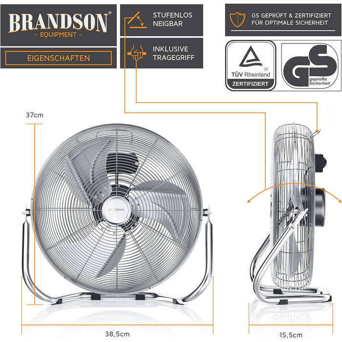 Вітрогенератор в ретро стилі - вентилятор в хромі - вентилятор на п'єдесталі 30см - підлоговий вентилятор - високий потік повітря