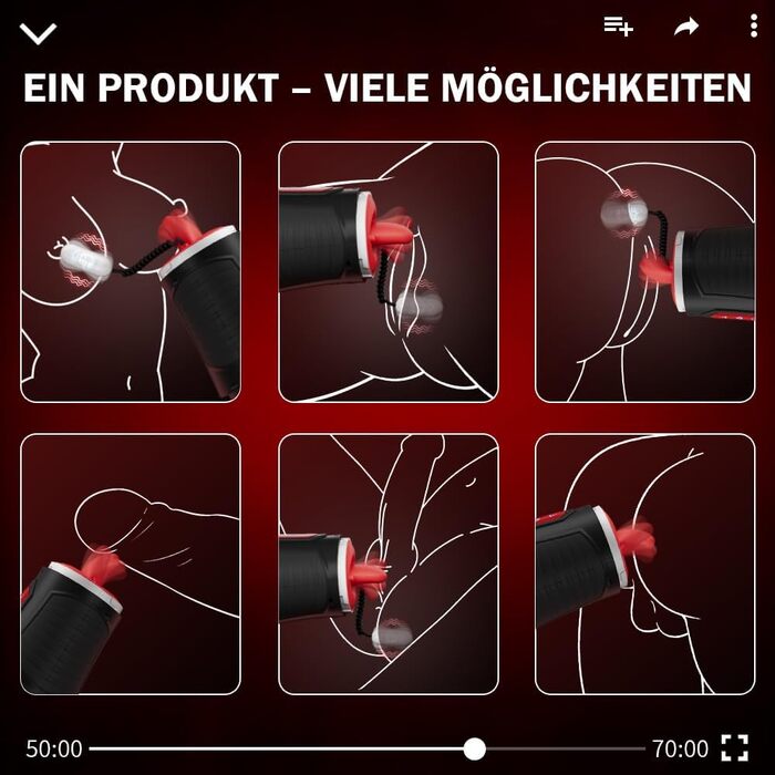 Електричний мастурбатор Seekheart для чоловіків, з 9 режимами смоктання, 9 режимами вібрації та 9 режимами «лизання»