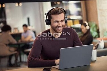 Бездротова гарнітура Jabra Evolve2 65 - стереонавушники з шумозаглушенням, сертифіковані для команд Microsoft, з тривалим часом ав