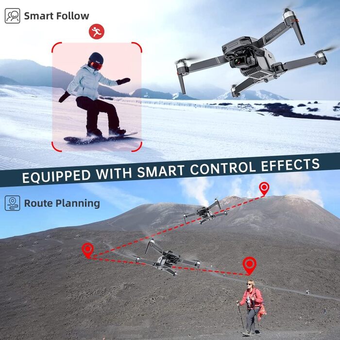 Дрон X-Verse KF101 MAXS з камерами 4K HD EIS, 3-осьовим підвісом, дистанцією керування 5 км, професійним складаним квадрокоптером