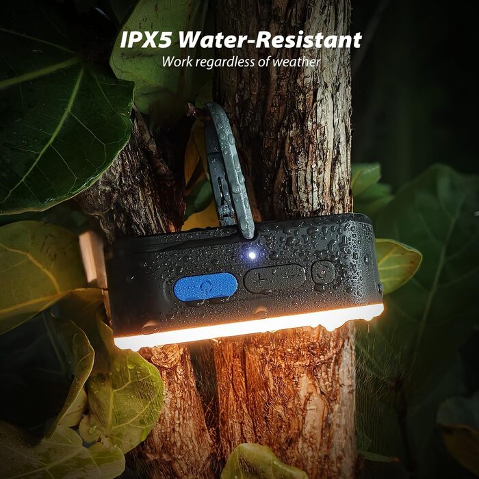 Ліхтарі для кемпінгу з датчиком руху, акумуляторний кемпінговий ліхтар, портативні підвісні ліхтарі для наметів, водонепроникний аварійний ліхтар IPX5 для використання на вулиці, режим SOS, магнітний робочий ліхтар, 2 шт.