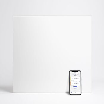 Розумний електричний радіатор з WiFi - 500 Вт, білий Настінний електричний обігрівач Настінний конвектор - 420 мм Керування за допомогою смартфона Термостат з РК-дисплеєм Електричний обігрівач 500 Вт білого кольору