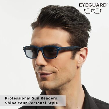 Сонцезахисні окуляри для читання EYEGUARD, 3 упаковки, захист від UV400, вуличний сонцезахисний зчитувач, без плоскування, класичний стиль, окуляри для читання для жінок і чоловіків зі збільшенням 2.5 (упаковка з 3 шт. )