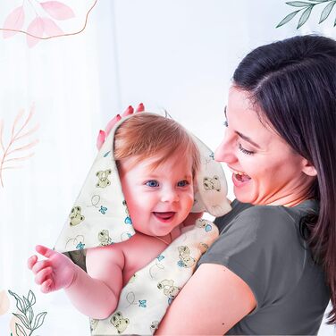 М'які м'які бамбукові муслінові серветки для відрижки підгузків, 4 муслінові серветки 80x80см 1 серветка для обіймів, тканинні під