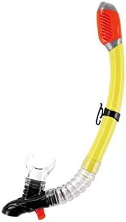 Професійний набір для дайвінгу та сноркелінгу Crivit, повний комплект, маска для дайвінгу, трубка з вбудованим сигнальним свистком та ластами, розмір M, жовтий