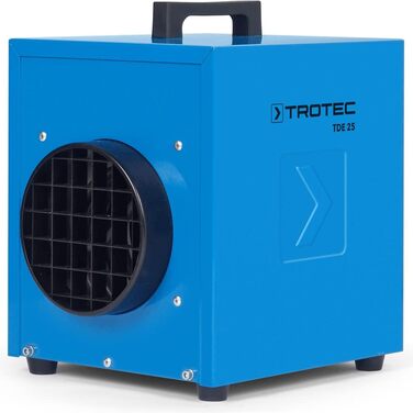 Будівельний обігрівач TROTEC TDE 25 потужність нагріву 3 кВт об&39єм повітря 206 м/год електричний вентилятор для будівельних майданчиків