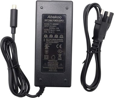 Зарядний пристрій Abakoo 42V 2A для велосипедів 36V, змінний зарядний пристрій для електровелосипедів Xiaomi 2 Wheels із самобалансуванням, розумний зарядний пристрій для літієвих акумуляторів для самокатів M365 Pedelec - RCA 8MM