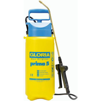 Обприскувач GLORIA prima 5 Помповий розпилювач на 5 літрів для саду та городу Пляшка-обприскувач для захисту рослин та боротьби з бур'янами