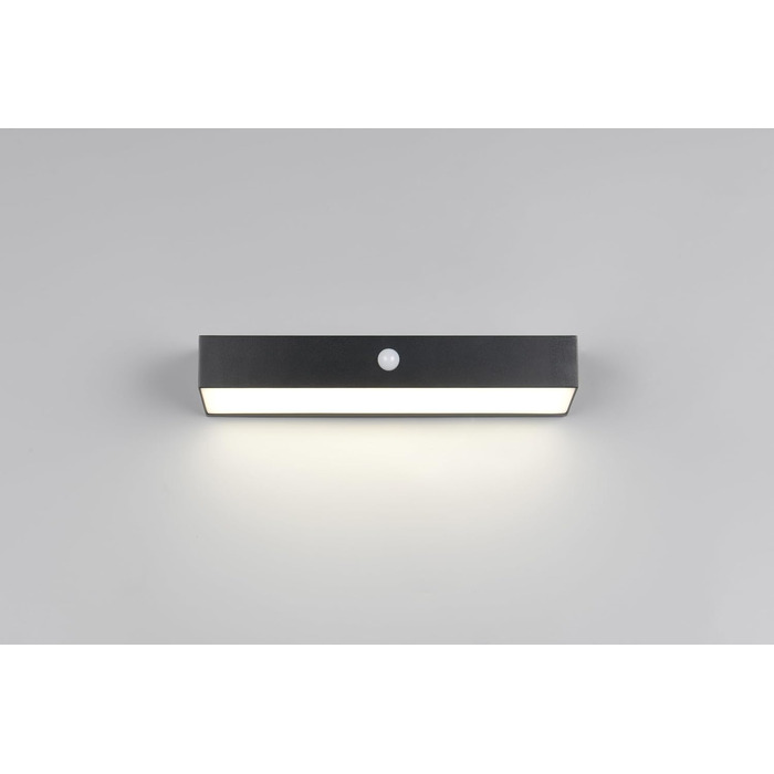 Гібридний сонячний LED-настінний світильник Reality Leuchten R23306102, сріблястий/чорний пластик, 6 Вт, з датчиками руху та освітленості, орієнтаційне світло