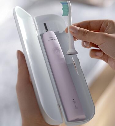 Електрична зубна щітка Philips Sonicare серії 3100 зі звуковою технологією, з датчиком тиску та індикатором зміни головки щітки, HX3673/11, Цукрова троянда, Рожевий