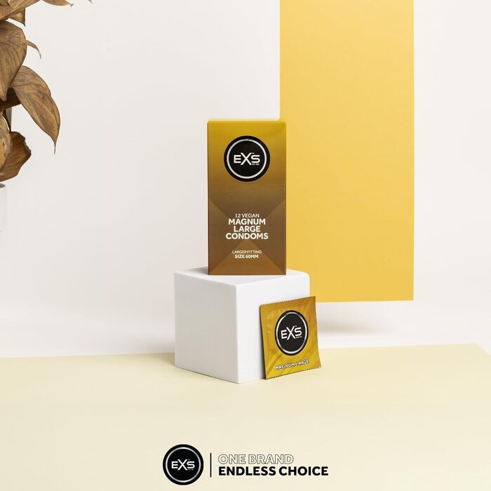 Презервативи Magnum З натуральним латексом та силіконовою лубрикантою Великий розмір Веганський Упаковка з 48 шт. (48 шт. в упаковці)