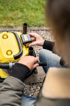 Акумуляторний пилосос для вологого/сухого прибирання Krcher WD 3-18, вкл. фільтр, щілинну та насадку для вологого/сухого прибиранн