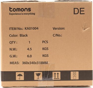 Аерофритюрниця Tomons 6 л, фритюрниця Фритюрниця з гарячим повітрям Фритюрниця з оглядовим вікном Цифровий світлодіодний сенсорний екран, програми 8 в 1 фритюрниця, регульований контроль температури