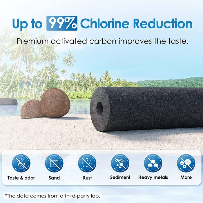 Система водяного фільтра Waterdrop Gravity Fed, сертифікована NSF/ANSI 372, система з нержавіючої сталі 8,5 л з 2 фільтрами та металевим краном, зменшує до 98,95 резервуарів серії Chlorine-King, WD-TK