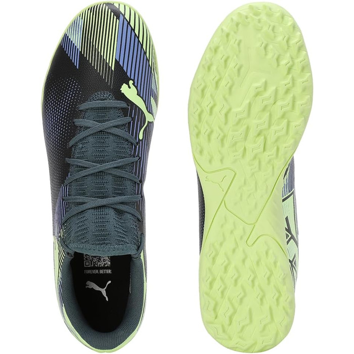 Футбольні бутси Puma Unisex Future 7 Play TtSoccer 42.5 EU сірий, небо, електро фіолетовий, яблуко Puma білий