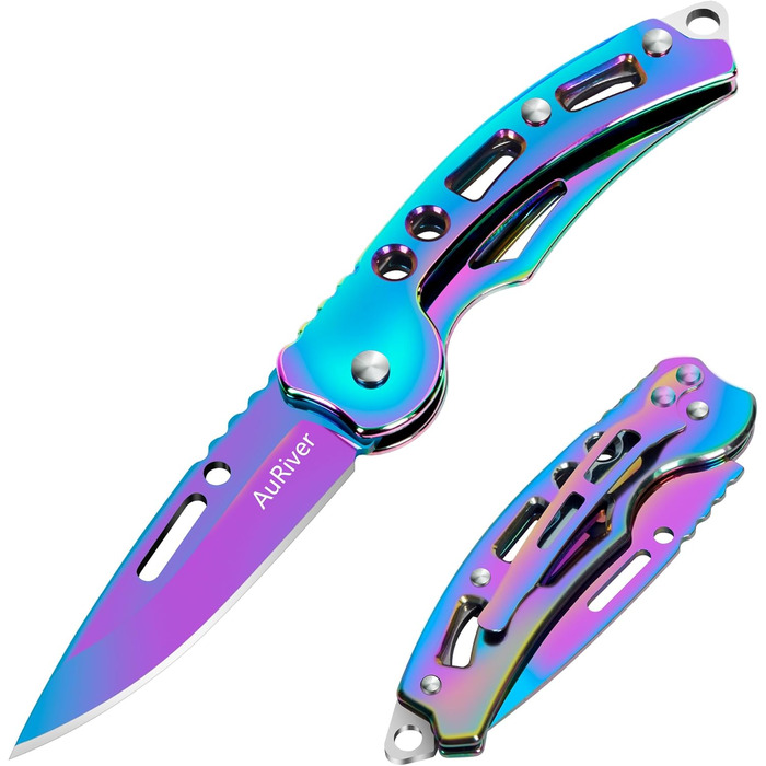 Маленький складаний ніж AuRiver 2 шт. и, кишеньковий ніж, кишеньковий ніж зі складним ножем, дворучний ніж міні EDC для активного