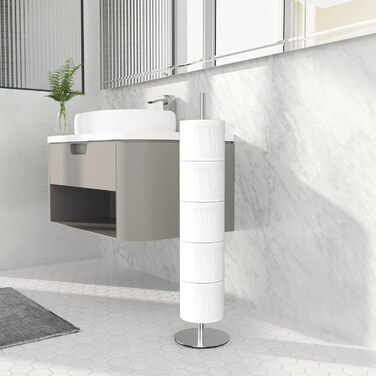 Тримач для туалетного рулону стоячий і тримач для туалетного рулону та запасного рулону, зберігання туалетного рулону, виготовлени