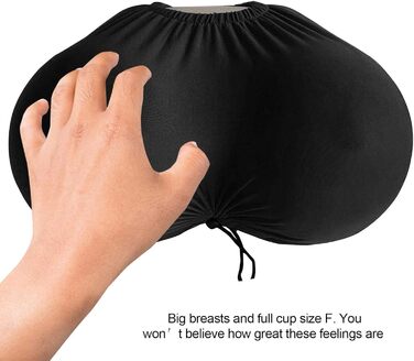 Жіноча подушка для грудей, штучна подушка для грудей, плюшева подушка для пар та подарунків на день народження, м&39яка подушка для сну з піни з ефектом пам&39яті 29 x 20 x 14 см, чорна