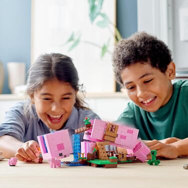 Будівельний набір із фігурками Алекса, Кріпера та 2 фігурками свиней, іграшкою для тварин, конструктором, подарунком для хлопчиків