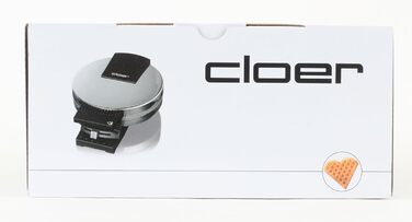 Вафельниця Cloer 185 для вафлі-серця, 930 Вт, розмір вафель 16 см, важкі пластини для випічки, оптичний та акустичний готовий повідомлення, корпус з нержавіючої сталі, нержавіюча сталь, хромована вафля розмір 16 см з сигнальним тоном Chrome