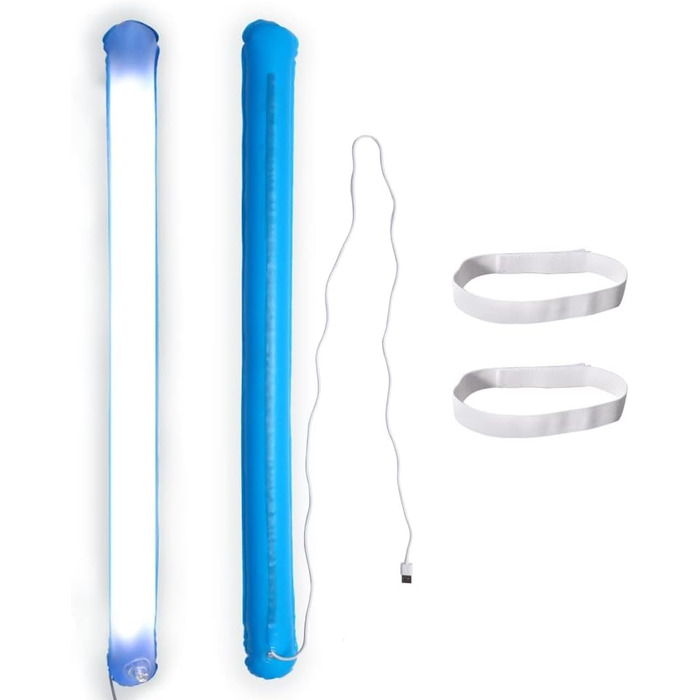 Надувний кемпінговий ліхтар Gonetre - світлодіодна трубка USB-ліхтарик, складний туристичний кемпінговий ліхтарик для нічного освітлення на вулиці (синій)