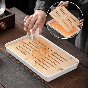 Китайський порцеляновий чайник fanquare з заварювальним блоком, керамічний чайний набір кунг-фу з дорожньою сумкою, ємністю для чаю та чайною дошкою, чайний набір з квітковим візерунком для дорослих, білий