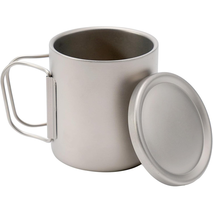 Двостінна кружка для води, 300 мл, ізольована кавова кружка з кришкою, термостійка, для кемпінгу, чаю, активного відпочинку, походів, подорожей, туризму, із застібкою-шнурком