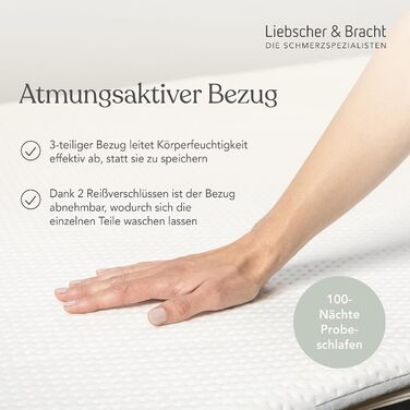 Двосторонній матрац 90x200 см із зоною підтримки хребта та кульшових суглобів - Зручний 7-зонний матрац з холодної піни - Ідеальне зняття тиску та пасивне розтягування м&39язів під час сну 90 x 200 см