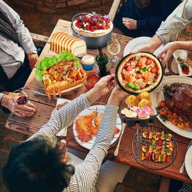 Аксесуари для фритюрниці LieIe 8 дюймів 12 шт. - Набір аксесуарів для фритюрниці Airfryer xxl для фритюрниці COSORI Princess Ninja Аерофритюрниця Philips Tefal 4.5 л 5.2 л 5.5 л XL - без бісфенолу А - антипригарне покриття