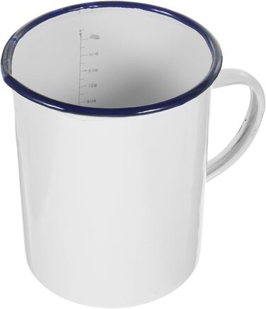Емальований мірний стаканчик Garneck Vintage Water Cup Camping Cup із сільським дизайном для кави, чаю та гарячих напоїв, безпечний для миття в посудомийній машині та довговічний