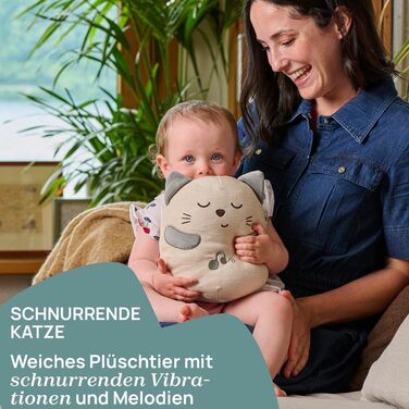 Муркотливий кіт, Інтерактивна плюшева іграшка, Імітує звук і вібрацію муркочучого кота, Класична музика, М&39яка подушка, Можна пр