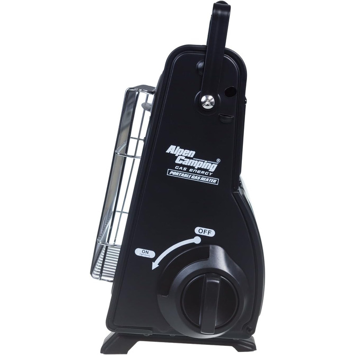 Портативний газовий обігрівач Alpen Camping IK1100, витрата газу 124 г/год, п&39єзорозпал (газова духовка 12 картриджів по 400 мл)