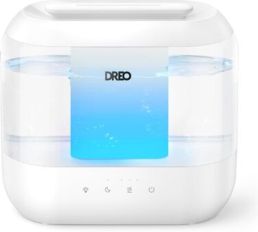 Зволожувач повітря Dreo для спальні, надвеликий зволожувач повітря з масляним дифузором і нічним світлом, час роботи 32 години, бе