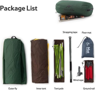 Намет Naturehike Star-River, двомісний намет на 2 особи, надлегкий намет, для походів, водонепроникний, для пішого туризму, кемпінговий намет, оливково-зелений