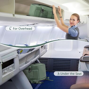 Ручна поклажа 40x20x25 для Ryanair - Рюкзак для ручної поклажі під сидінням, рюкзак для подорожей вихідного дня - Зелений