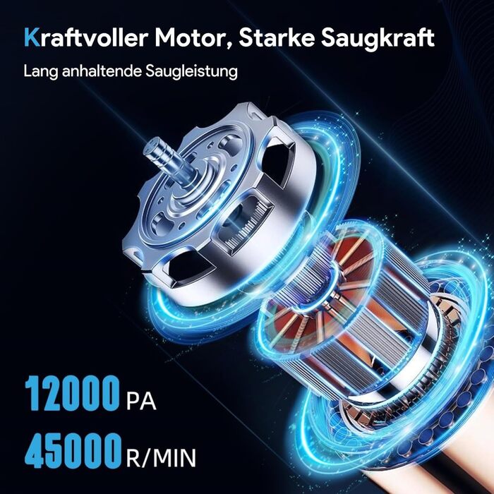 Ручний пилосос акумуляторний, автомобільний, з потужною силою всмоктування, міні-пилосос, для диванів, матраців та вікон, 12000PA,