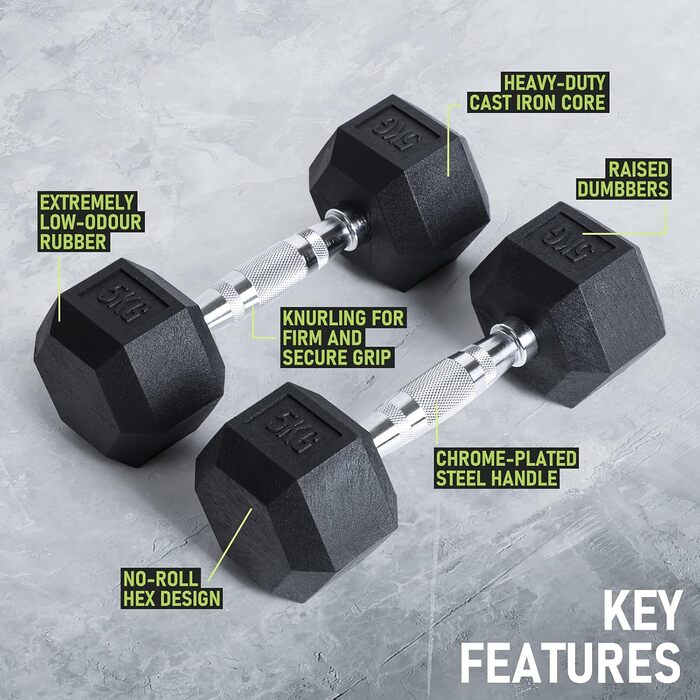 Гантелі PhysKcal Hexagon Dumbbells, гексагональні, 12,5 кг