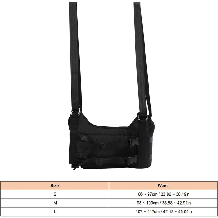 Ноші для спини, неопреновий пояс для поперекового тягування, комфортна декомпресія для розтягування спини (L)