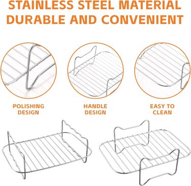 Набір аксесуарів для двозонної фритюрниці з 10 предметів, аксесуари для фритюрниці Ninja Foodi AF400EU AF300EU 7.6L-9.5L та інших двозонних фритюрниць