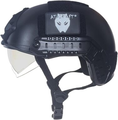 Тактичний армійський військовий стиль SWAT бойовий MH тип швидкий шолом Airsoft пейнтбол полювання CQB стрільбище спорядження з окулярами BK