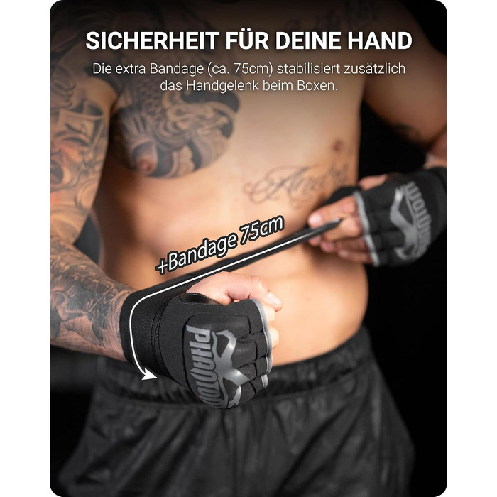 Боксерські рукавички Phantom з неопрену, гель - Боксерські, ММА, Муай-Тай, гелеві бинти, розмір S/M