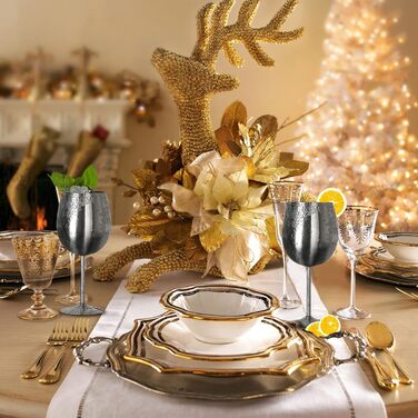 Келих для вина LELELINKY 350 мл Келихи для червоного вина з нержавіючої сталі, небиткі келихи для вина, келихи для шампанського та