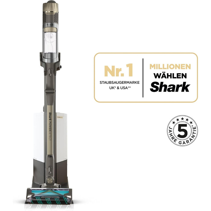 Акумуляторний пилосос Shark PowerDetect Clean & Empty зі станцією самоочищення, Gold Premium