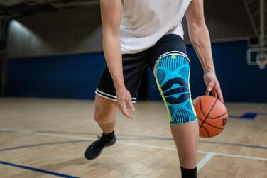 Колінна опора Bauerfeind 'Knee Support з кільцем siikon, праворуч і чорнилом для носіння (рожевий, M)