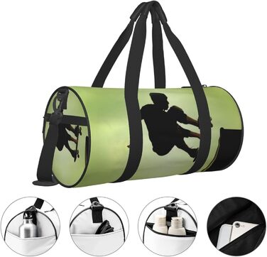 Блискучий, гарний візерунок, кругла форма, велика місткість, дорожня сумка, легка та міцна, подарунок для піших прогулянок, відпустки, ділових поїздок та іншого, для скейтборду, універсальний розмір