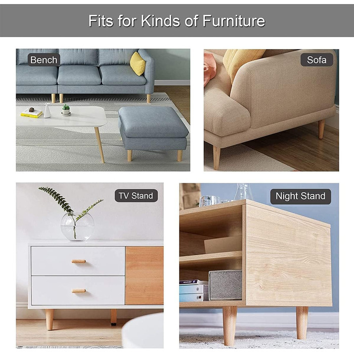 Дерев&39яні ніжки для меблів, 4 шт., конічні ніжки для меблів, змінні ніжки для дивана 12 см, дерев&39яні ніжки для меблів, ніжки для шаф, ніжки для шафи з монтажною пластиною, гумові накладки для столу, дивана, ліжка, шафи, кушетки, 4 шт./12 см