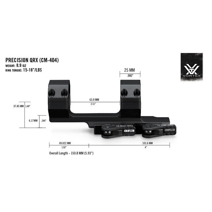 Кріплення Vortex Precision QR Cantilever 30mm 2' offset (CM-404)