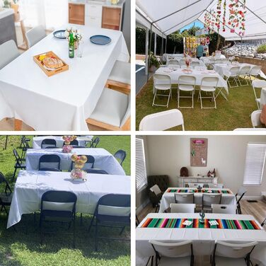 Одноразова скатертина CHEPULA Біла, 4 шт. и Водонепроникні скатертини на день народження, прямокутна скатертина підходить для весі